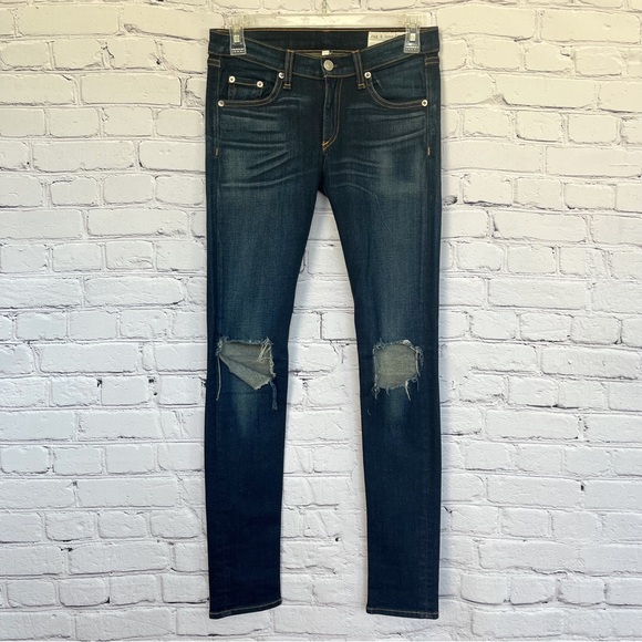 rag & bone Denim - Rag & Bone Distressed Destroyed Skinny Jeans Sz 26